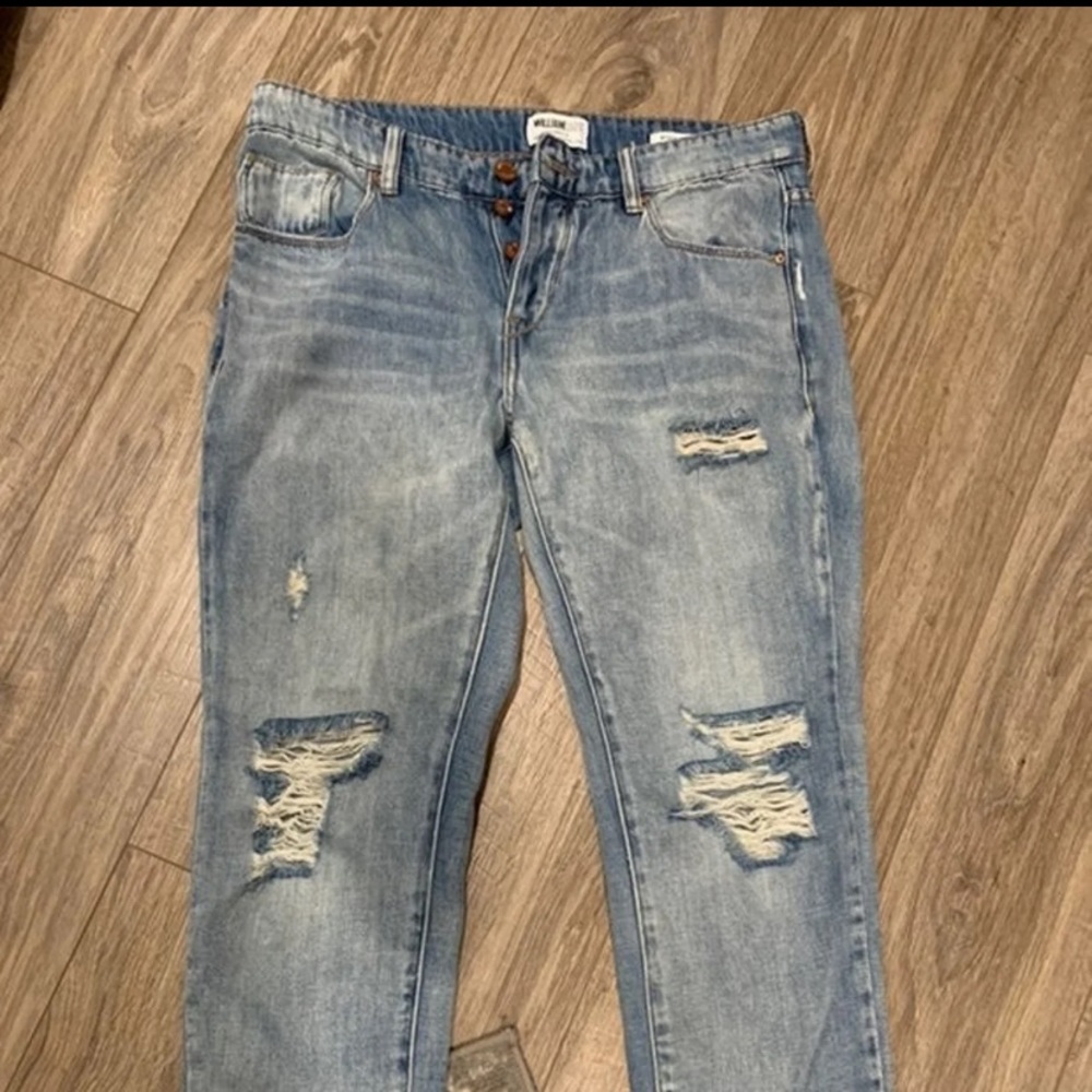 William Rast Crop Jeans with holes